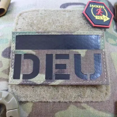 IR Lasercut Flag Germany with DEU Country Code Patch · Multicam