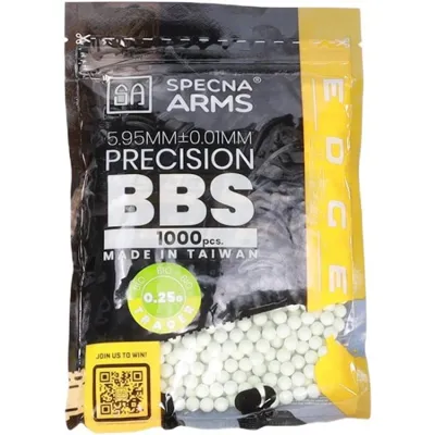 EDGE ULTRA BIO Tracer Precision BBs 0.25g 1000PCS - Specna Arms