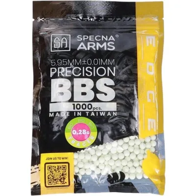 EDGE ULTRA BIO Tracer Precision BBs 0.28g 1000PCS - Specna Arms