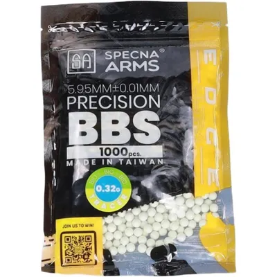 EDGE ULTRA BIO Tracer Precision BBs 0.32g 1000PCS - Specna Arms