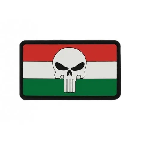 Patch Bandiera Flag Skull Ungheria PVC Velcro Patch