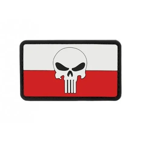 Patch Bandiera Flag Skull Polonia PVC Velcro Patch