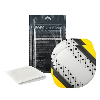 Opatrunek Okluzyjny Na Rany Klatki Piersiowej SAM® Chest SEAL - 2 Szt. - CS201-EN - SAM Medical