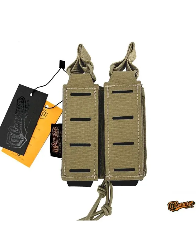 Conquer Double Pistol Mag Pouch · Tan / FDE