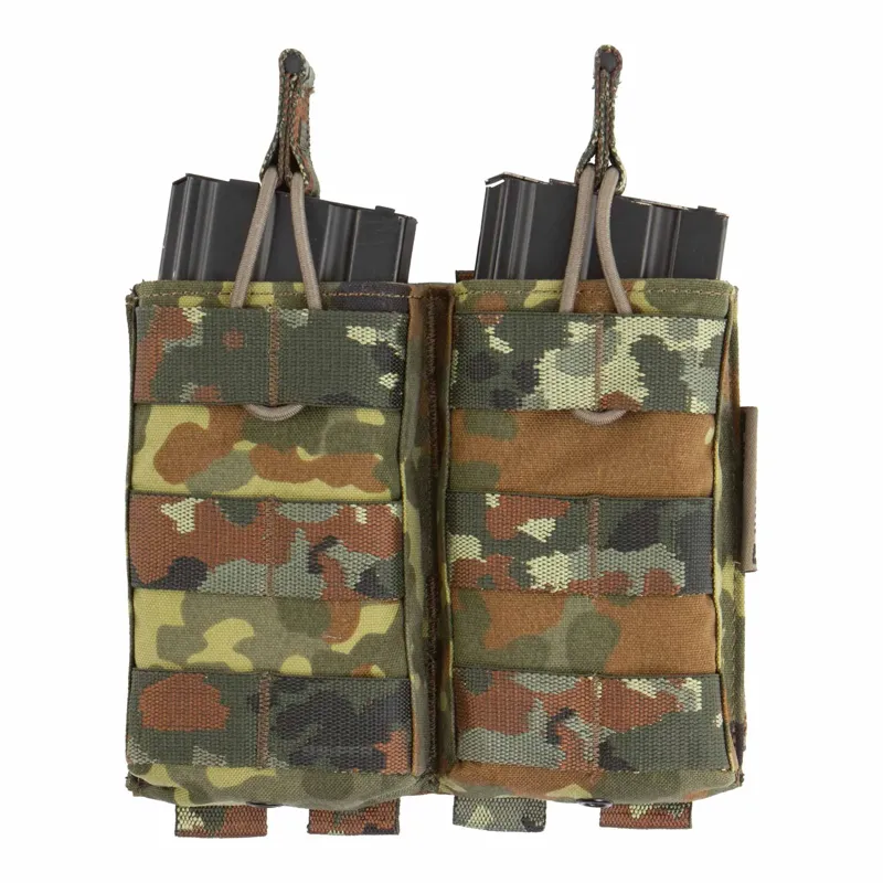 Clawgear M4 Open Double MAG Pouch Core · Flecktarn