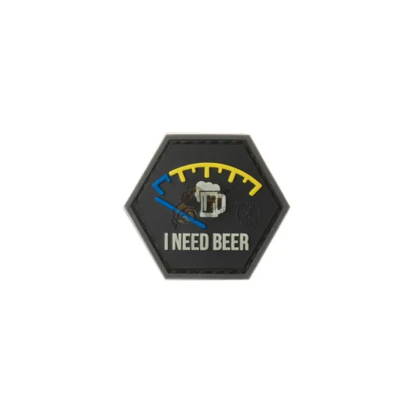JTG I Need Beer Rubber Patch · Azul