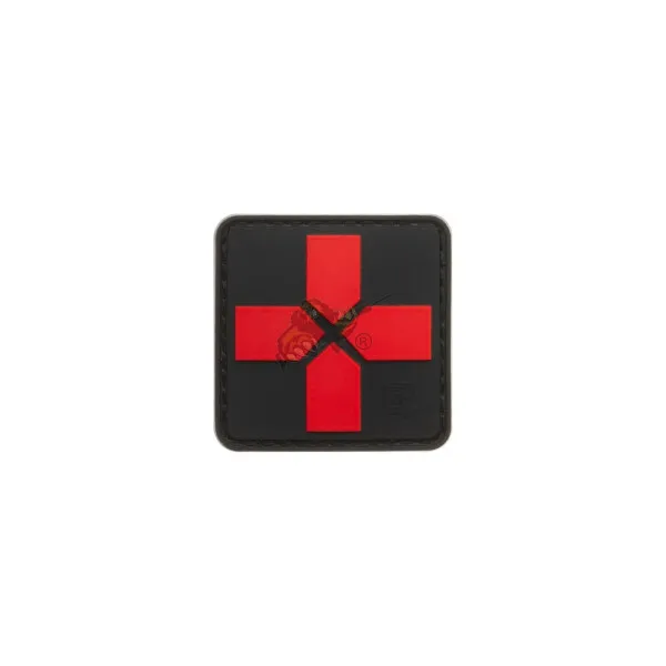 JTG Cross Rubber Patch 40mm Blackmedic · Rojo