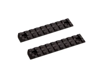 Kovová RIS Lišta M-Rail Pro M-LOK, 9 Slots / 100 mm (2 Kusy) - Černá - ASG