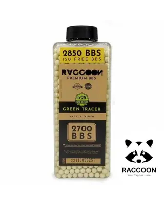 Premium BBs - 0.25g Tracer - 2700 BBs - RACCOON