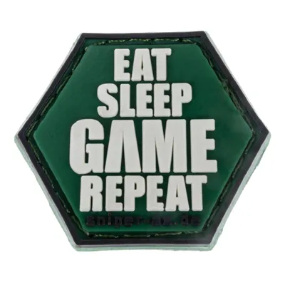Eat Sleep Game Repeat 3D Rubber Patch - Sniper