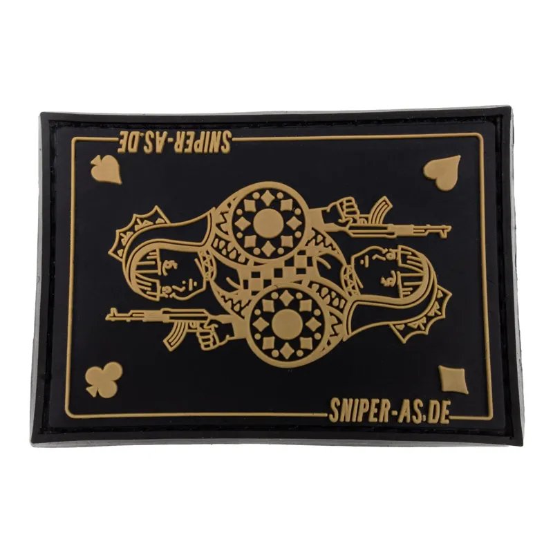 Sniper Poker AK 3D Rubber Patch · Black gold