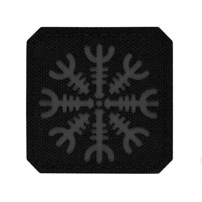 Naszywka Hełm Grozy - Cordura 500D - Laser Cut - Szary/Czarny - 51220211 - M-Tac