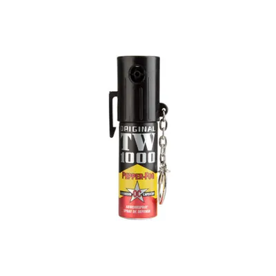 Abwehrspray Mini Pfefferspray Breitstrahl Mit Schlüsselanhänger, 15 ml - TW1000