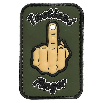 3D Rubber Patch Mit Klettfläche Tactical Finger - Van Os