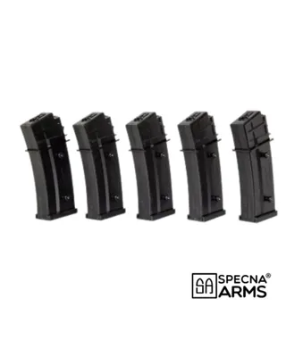 Juego de 5 Cargadores Mid-Cap 120 BBs para G36 Serie e Color - Specna Arms