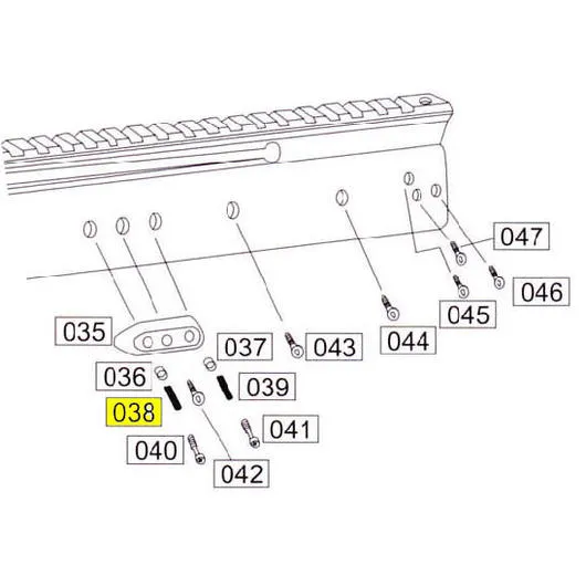 Wei-ETech SOCOM Part #038 Receiver Side Spring A (2x)