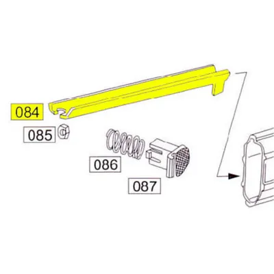 SOCOM Part #084 Sliding Butt Stock Guide Rail - Wei-ETech