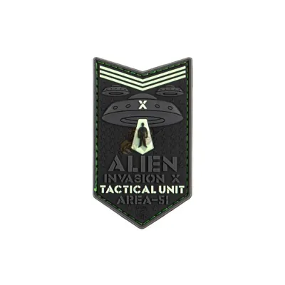 Alien Invasion X-Files Rubber Patch in Grün - JTG