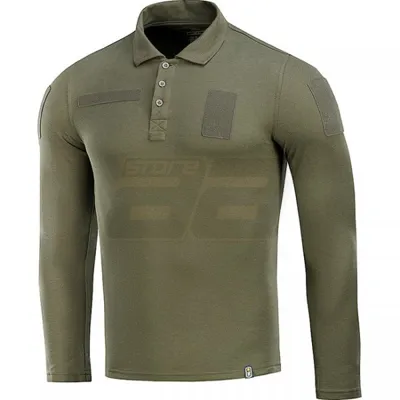 Tactical Polo Shirt Long Sleeve 65/35 - Army - M-Tac