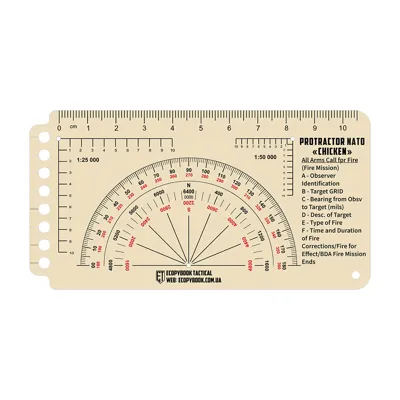 Linijka Ecopybook Tactical Protractor NATO Chicken - Polimer - ET-MTC-20016 - M-Tac