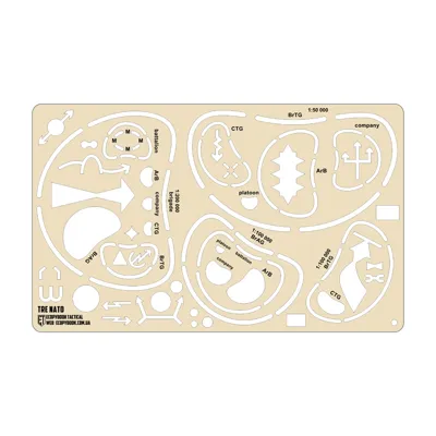 Linijka Taktyczna Echelons NATO Z Szablonem Ecopybook Tactical - Polimer - 10273021 - M-Tac
