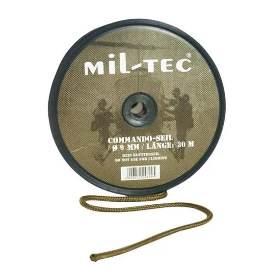 Mil-Tec Commando-Seil 9 mm, 30 Mtr · Coyote