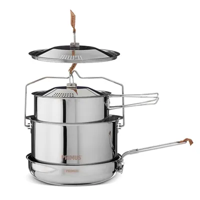 Caming Kochgeschirr Campfire Cookset Large 6-TEILIG Edelstahl - Primus