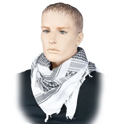 PLO Schal Shemagh Extrafein Gewebt -Weiß - 101 Inc