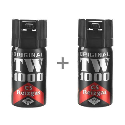 Abwehrspray CS-Gas Breitstrahl 2 x 40ml, Doppelpack - TW1000