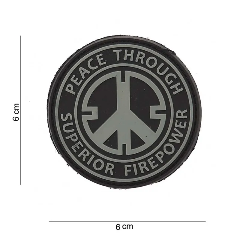 101Inc Peace Rubber Patch · Negro