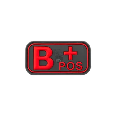Bloodtype Rubber Patch B Pos Blackmedic - JTG