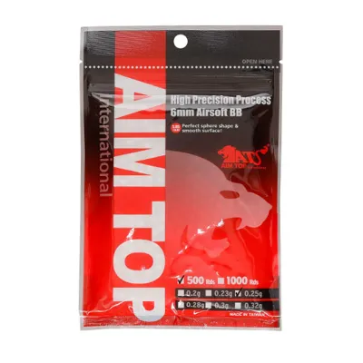 Top High Precision 0.25g 500ER Beutel Weiss - AimTop