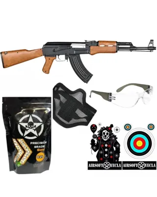 Super Pack AK 47 Eléctrica Color Madera - Cyma