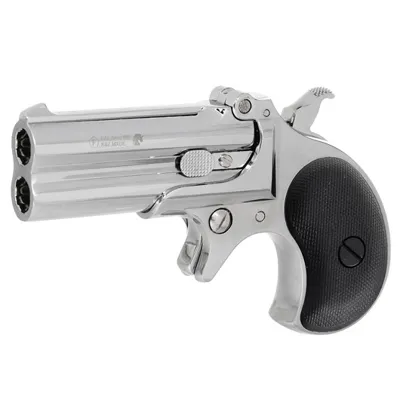 Derringer Double Barrel Vollmetall Gas BB Silber - Maxtact