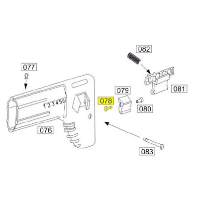 SOCOM Part #078 Sliding Butt Stock Screw - Wei-ETech