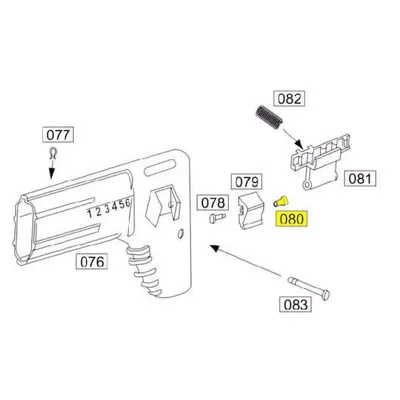 SOCOM Part #080 Sliding Butt Stock Button - Wei-ETech