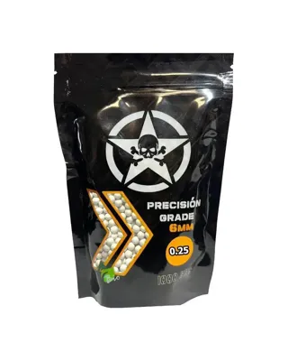 Bolas 0.25 Biodegradables 1000BBs - AirsoftYecla