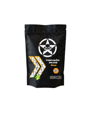 Bolas 0.36 Biodegradables 1000BBs - AirsoftYecla