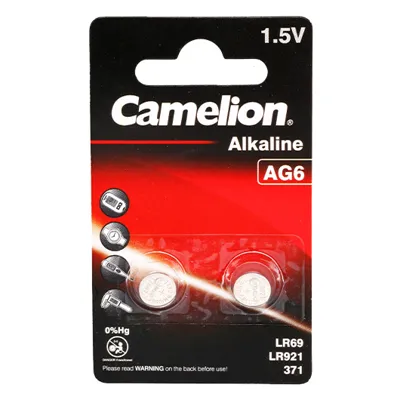 Alkaline Batterie AG6 / LR69 1,5V - 2ER Blister - Camelion