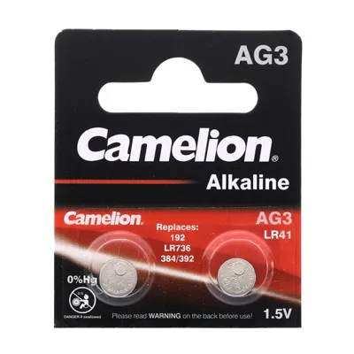 Alkaline Batterie AG3 / LR41 1,5V - 2ER Blister - Camelion