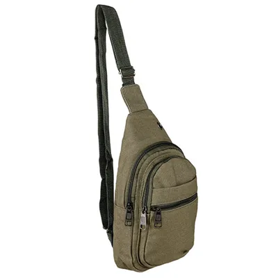 Kleine Schultertasche Mit Verstellbarem Trageriemen Und Mehreren Staufächern Steingrau - Barbaric