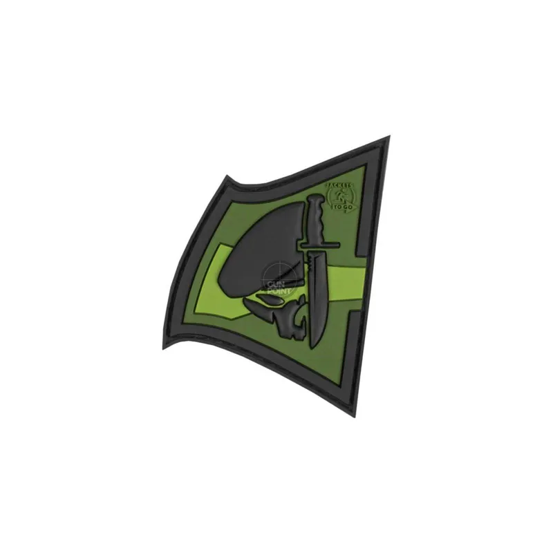 JTG Rebel Skull Rubber Patch Forest