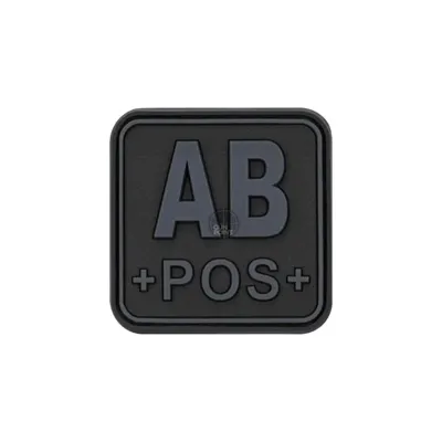 Bloodtype Square Rubber Patch AB Pos-Blackops - JTG