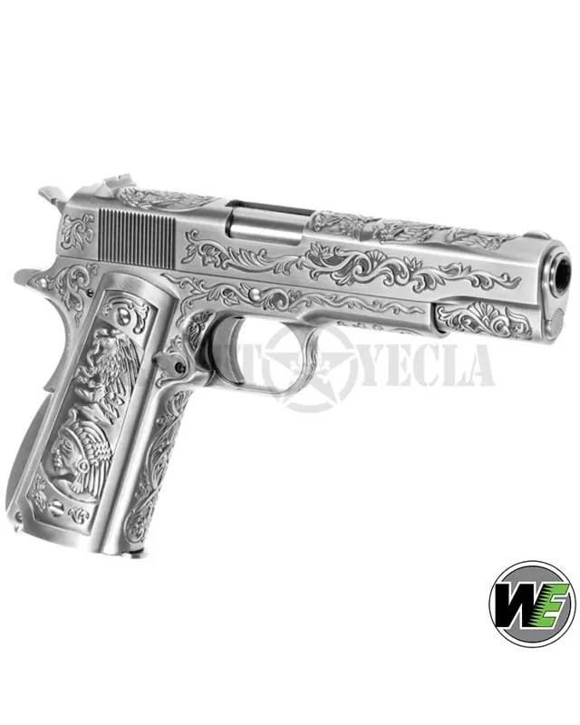 WE Airsoft M1911 Etched Full Metal · Negro