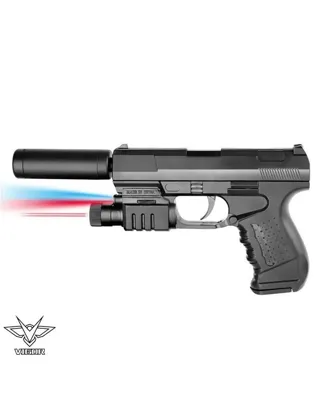 Pistola de Muelle con Silenciador y Laser - V041A