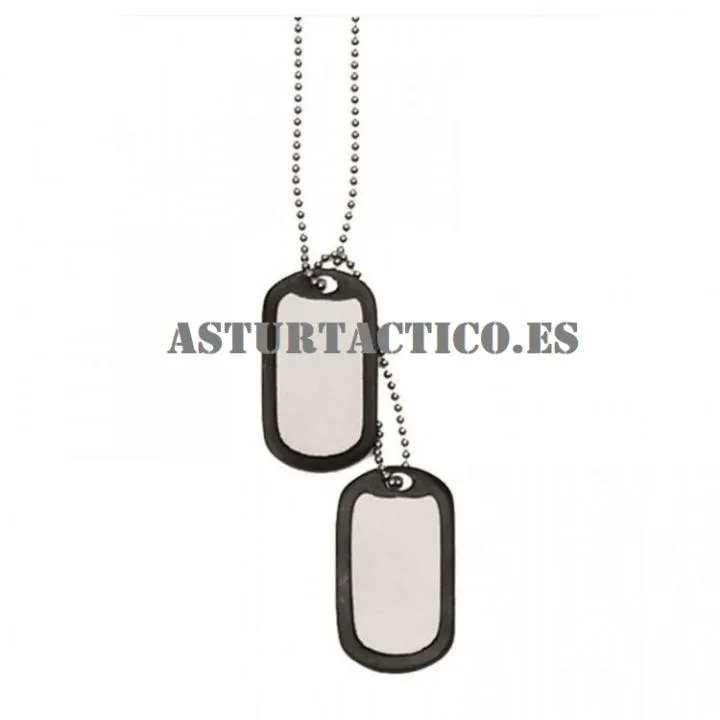 Chapas Identificativas con Goma y Cadena