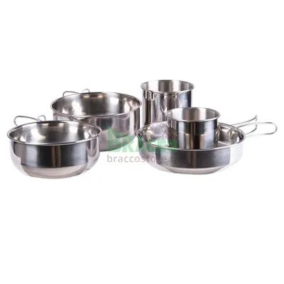 Popote Stainless Steel Da 5 Pezzi - Mil-Tec