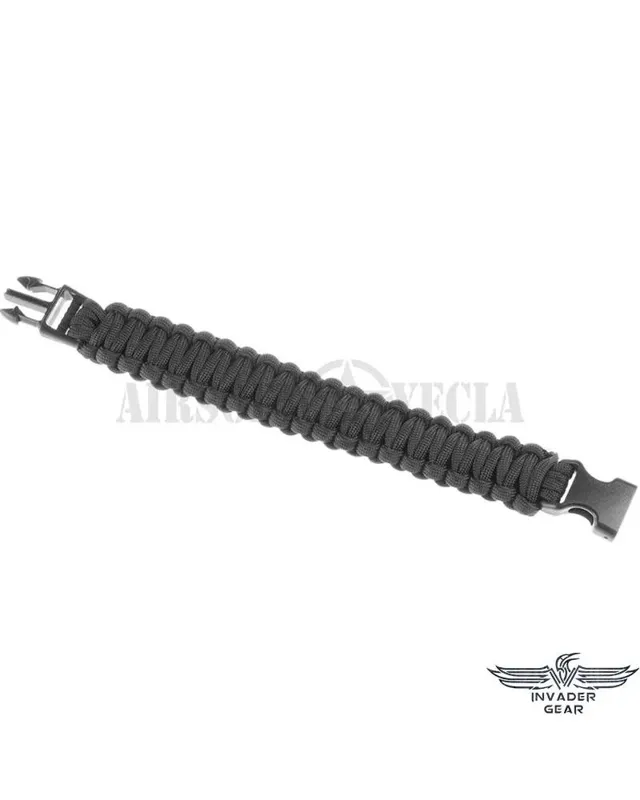 Invader Gear Pulsera Paracord · Negro