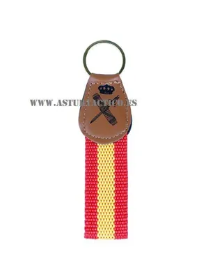 Llavero Cinta de España con Emblema de Guardia Civil