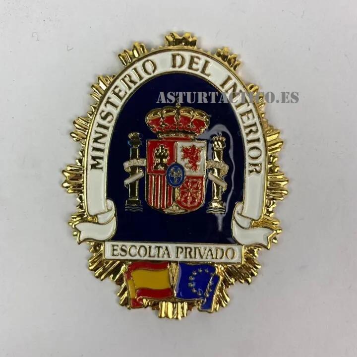 Placa de Cartera Escolta Ministerio del Interior